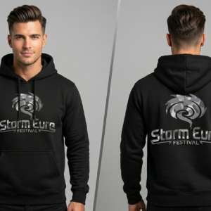 Sweat-Shirt Noir - Homme - Logo Gris